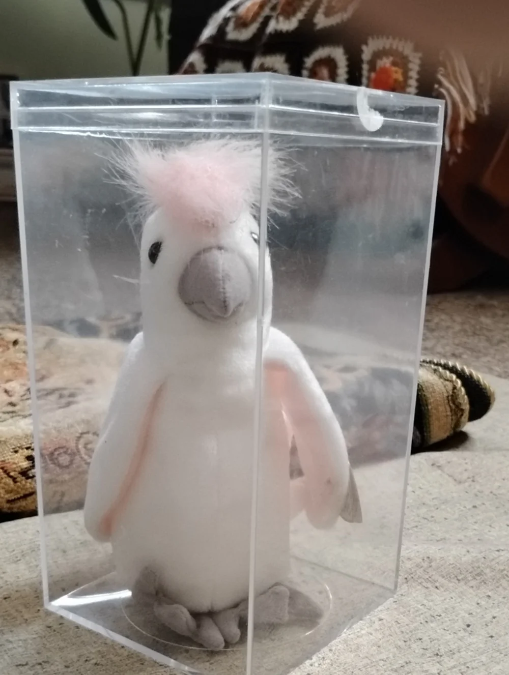 Ty White & Pink Cockatoo Plush
